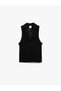 Black Plain Women Vest - 5