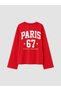 Peak New Season Red Paris-Printed Girls' T-Shirt - 3