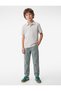 Boys Grey Plain Collared Short Sleeves Polo T-Shirt