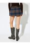 Women Navy Checked Skirt - 5
