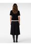 Women Black Plain Round Neck Short Sleeves Cardigan - 3