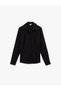 Black Plain Women Shirt - 3