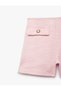 Girls Pink Textured Shorts - 5