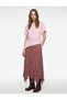 Women Pink Plain Round Neck Short Sleeves T-Shirt - 2