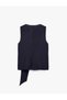 Navy Plain Women Blouse - 4