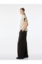 Women Beige Plain V-Neck Short Sleeves Vest - 3