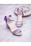 Purple Girls' Glittery Heeled Shoes - 6