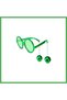 Disco Bulk Party Glasses with Earrings Green Color Bezoss