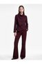 Burgundy Plain Women Blouse