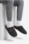 Men's Suede Textured House Slippers Closed Toe Open Back Soft Plush Winter Comfortable Slippers - 8