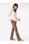 Women Brown Plain Trousers - 2