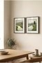 2 Pieces of Pvc Framed Black Wooden Square Table with Valley and Curved River View - Home, Business and Office Decoration Table - 4