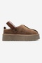 Foly Earth Suede Genuine Leather Women's Fur Slippers - 5