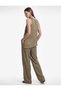 Khaki Plain Women Trousers - 4