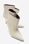Meja Ecru Skin Pointed Toe Women's Thin Heeled Boots