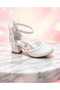 White Bow-Knot Girls' High-Heeled Shoes - 3