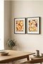 2 Pieces of Black Wooden Framed Square Wooden Painting with Yellow Daisies and Floral Concept - Home, Business, and Office Decoration Painting - 4
