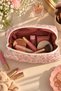 Powder Crisp Floral Pattern Makeup Bag – Zippered Cosmetic and Personal Care Bag - 3