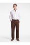 Men Brown Plain Trousers