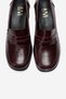 Kellys Burgundy Genuine Leather Women's Heeled Loafer Shoes - 4
