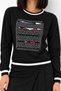 Women's Patterned Comfortable Black Sweatshirt - 5
