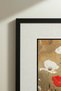 2 Pieces Black Wooden Framed Artistic Red Flowers and Poppy Concept Square Wooden Painting - Home, Business, and Office Decoration Painting - 6