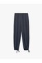 Women Navy Textured Trousers - 3