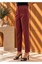 Karol Bordo Premium High Flatolu Fabric Trousers