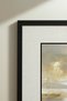 2 Pieces Black Wood Framed Modern Beige and Golden Yellow Abstract Lake Reflections Themed Square Wooden Painting - Home, Business, and Office Decoration Painting - 6