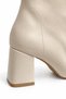 Pointed Toe Thick Heeled Zippered Women's Boots - 4