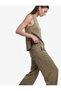Khaki Plain Women Trousers - 2