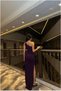 Sandy Fabric One-Shoulder Maxi Dress · Color: Purple · Size: L BX - 4
