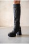 Kairo Black Skin Design Platform Women's Shoes - 3