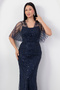 Strapless Neckline String Straps Beaded Dress Ecr5810 - 2