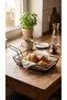 Luxury Thermoplastic Coated Metal Presentation Basket Cafe Burger French Fries Serving Tray Plate - 3