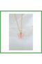 Gold Plated Pink Pearlescent Butterfly Necklace Bezoss