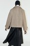 Women's Black Double-Breasted Jacket Short Women's Coat – Stand-Up Collar, Buttoned and Modern Design Zr Model - 6