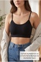 Women's 3-Piece Ribbed Strap Padded Bustier Tank Top, Cotton Lycra Blouse with Bra - 2