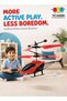 Wireless Induction Flying Helicopter Toy, Red USB Rechargeable RC Suspension Aircraft