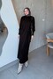 Aryel Belted Dress Brown - 4
