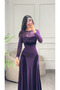 فستان سهرة مزين بمخمل - 5