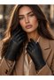Women's Winter Lamb Leather Embroidered Leather Gloves