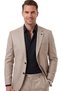 Men's Slim Fit Herringbone Gray Beige Winter Suit - Double Button Sport Stylish 2703329 - 2