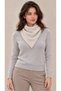 Crossed Knitwear Triangle Scarf - Neck Shawl - 3