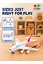 Diecast Metal Airplane Model Toy for Kids, Pull-Back Aircraft Model Plane with Light - 4
