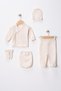 Mi̇noti̇ Newborn Baby Hospital-Issued Interlock Ribbed Double-Breasted Bodysuit Set (with Booties, under Hat, and Bib) - 4
