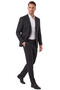 Men's Slim Fit Herringbone Gray Dark Navy Winter Suit - Double Button Sport Stylish 2703329 - 4