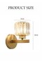 DUNISO Crystal Wall Lamp, Crystal Wall Sconces,Creative Bedroom Bedside Lamp, Indoor Lighting - 2