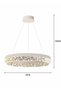 AL THURAYAT Modern LED Ceiling Chandelier 50cm White Crystal Design – Decorative Light for Living - 4