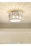 LOOPITYS Modern crystal ceiling light fixture, mini embedded crystal pendant light, height 4.7 - 2